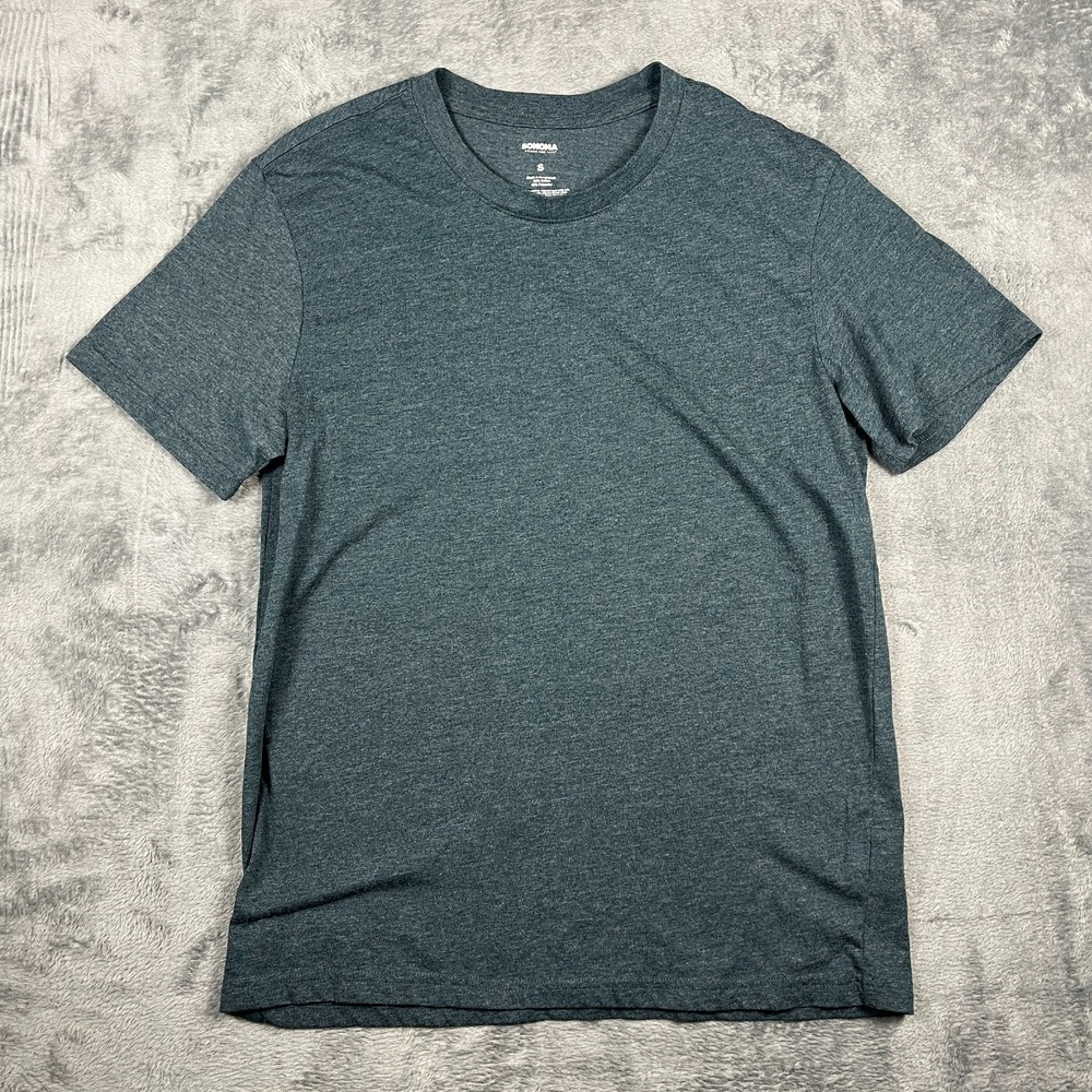 Sonoma T-Shirt Mens Small Heather Green Cotton Casual Summer Wear Crew Neck